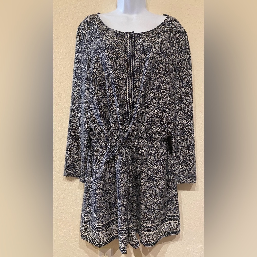 Ann Taylor LOFT Paisley Print Shorts Romper Size 14